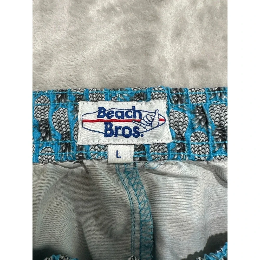 Beach Bros Shorts Mens Size Large Multicolor Animal Print Elastic Waist Swim